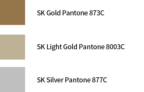 그외 금색, 은색으로 표현할때 SK Gold와 SK Light Gold, SK Silver로 지정된 이미지(컬러값 아래 참조)