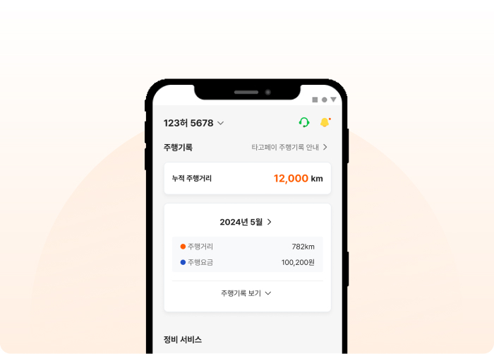 Vehicle management screen of smart care app2